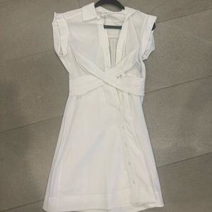 Veronica beard Nagano Button-Front Mini Shirtdress